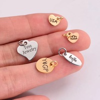 Pendentifs de bijoux fantaisie, breloques multiples, breloques gravées avec logo, accessoires de pendentifs vierges, breloques en acier inoxydable