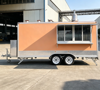 Remorque alimentaire en aluminium personnalisable à double essieu tandem, résistante à la rouille, compartiments isolés intégrés, montage et nettoyage faciles
