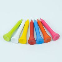 Tees de golf en plastique haute résistance, multi-tailles, durables et incassables, avec logo personnalisé, accessoires d'entraînement de golf OEM/ODM
