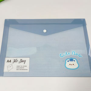 Carta tamanho A4 Kraft papel arquivo pasta com PP botão <span class=keywords><strong>String</strong></span> encerramento para organização e armazenamento de documentos - Product Image 2