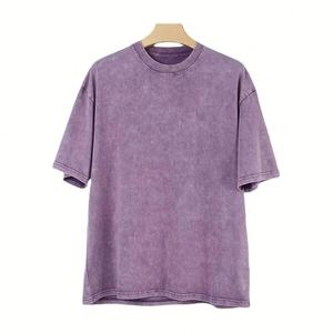 T-shirt Homme Oversize Style Vintage 2026, Délavé Minéral et Acide Personnalisé, en Coton Lourd Peigné 100% Écologique à Séchage Rapide - Product Image 2