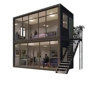 Container Mobile House Glass Curtain Wall Packing Box Light Steel Combination Activity Board House Residential Villa Sun Room