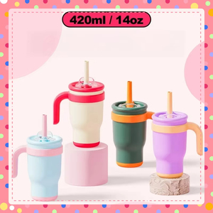 Tốt người bán 420ml đôi tường chân không trẻ em Tumbler 14oz chống bụi hút miệng và xử lý Cup cho trẻ em - Product Image 5