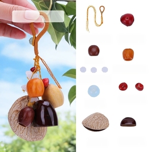 Wholesale Handmade Natural Fruit Shell <b>Wind</b> <b>Chime</b> Keychain Pendant For Bohemian Car Hanging Ornament - Product Image 6