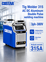 Poste à souder TIG portable Costar Pulse Inverter 220V en aluminium pour soudage AC/DC à l'argon