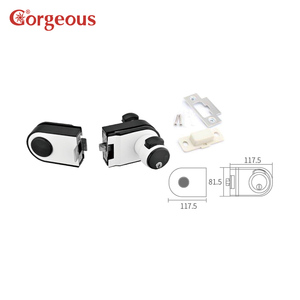 European Ball <strong>Knob</strong> <strong>Black</strong> White Zinc Alloy Glass <strong>Door</strong> Cylinder Lock Tempered Glass Durable Key Operated Anti-Theft Office Central - Product Image 6