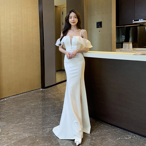 Low Price White Low Cut Dress Chiffon Fabric, Elegant Style | Alibaba.com