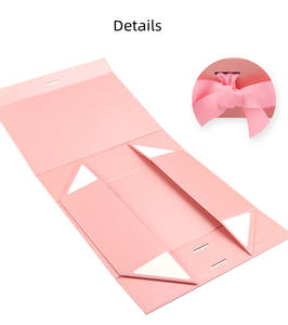 Kotak hadiah untuk pesta ulang tahun flip lipat kotak magnetik parfum kosmetik hadiah kotak kertas set mewah dengan pita logo kustom - Product Image 5