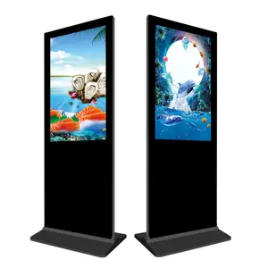 Super Slim 42 55 Inch Indoor Pc Built In Lcd Display Totem For Advertising
