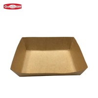 Boîtes en papier kraft jetables durables à fentes, 14*11*3.5cm, rectangulaires, couleur personnalisée, imprimées en héliogravure, pour aliments et snacks, vente en gros