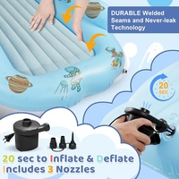 Lit gonflable personnalisé pour enfants, thème nuage bleu de dessin animé, transfrontalier, double usage, avec matelas intérieur floqué, mobilier de maison
