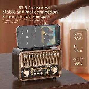 Sai Jia MG002วิทยุพกพาย้อนยุคพร้อม AM FM SW การ์ด USB TF เครื่องเล่น MP3ลำโพงในตัวแบตเตอรี่แบบชาร์จไฟได้ - Product Image 6