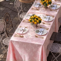 Nappe en polyester jacquard damassé tissé motif papillon, couverture de table réutilisable pour banquets d'hôtel, mariages et événements
