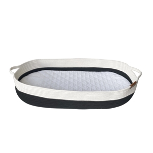 CPC Approved Portable Moses Basket for Newborn Cotton Rope Baby <b>Changing</b> Basket with Foam Pad Diaper <b>Caddy</b> Organizer - Product Image 4