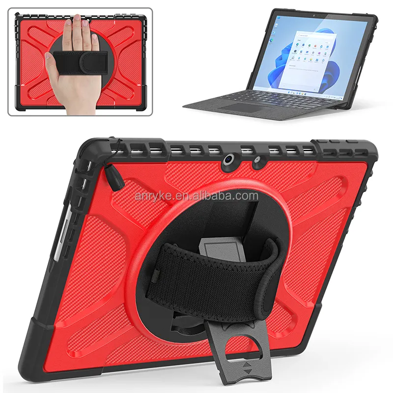 Heavy Duty Rugged Protective Case with 360 rotatable Kickstand for Surface Pro 9/8 13 Inch Pro7/6/5/4 12.3''Compatible Keyboard