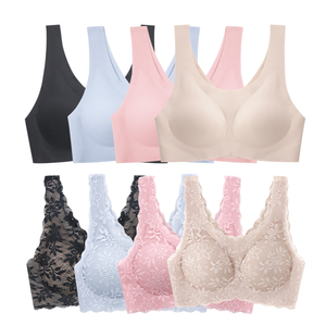 <span class=keywords><strong>Bralette</strong></span> senza fili senza soluzione di continuità del reggiseno di pizzo comodo imbottito d'aria all'ingrosso nuovo stile - Product Image 6