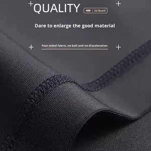 Maglia Sportiva Invernale <span class=keywords><strong>da</strong></span> <span class=keywords><strong>Uomo</strong></span> con Collo Alto, Motivo 3D, Elastica con Bottoni, Asciugatura Rapida per Corsa - Product Image 3