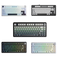 Clavier de jeu mécanique AULA F75 HE à axe magnétique, disposition 75 %, bouton de volume et rétroéclairage RGB dynamique
