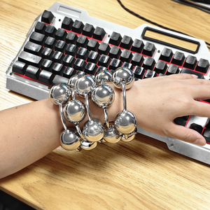 Nuovo Arrivo 2026 Bracciale Punk Placcato Oro 18K con Grandi Sfere CCB, Bracciale Rigido Super Grande a Bolle da 30mm, Accessori - Product Image 4