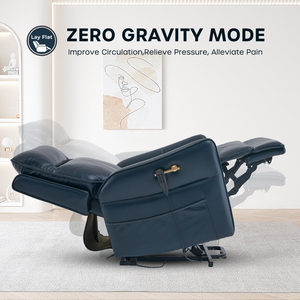 Poltrona Reclinabile Elettrica Alzapersona CJSmart Home Moderna Zero Gravity in Pelle con Sollevamento Verticale per Assistenza Anziani - Product Image 2