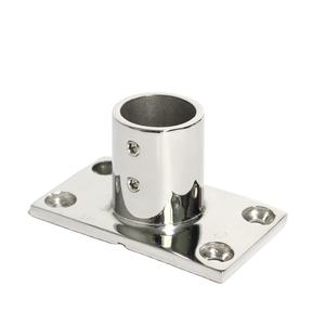 Yüksek kalite 90 derece paslanmaz çelik döşeme korkuluk dikdörtgen taban küpeşte payanda - Product Image 1