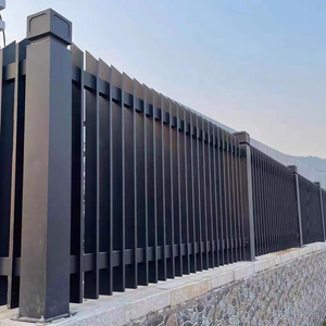 Pannelli di recinzione a doghe in alluminio orizzontale nero - Product Image 3