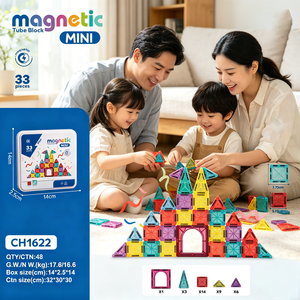 Ensemble de tuiles magnétiques mixtes Mini 3,75 cm + 7,5 cm, jouet éducatif STEM, blocs de construction DIY pour enfants de 3 ans et plus, jouets pour enfants en gros - Product Image 4
