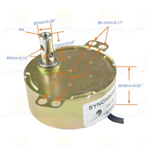มอเตอร์ซิงโครนัส ChanCs รุ่น TYC-50 110-130V AC 4W 2.5/3 รอบต่อนาที 50/60Hz CW/CCW แบบยึดหน้าแปลน - Product Image 5