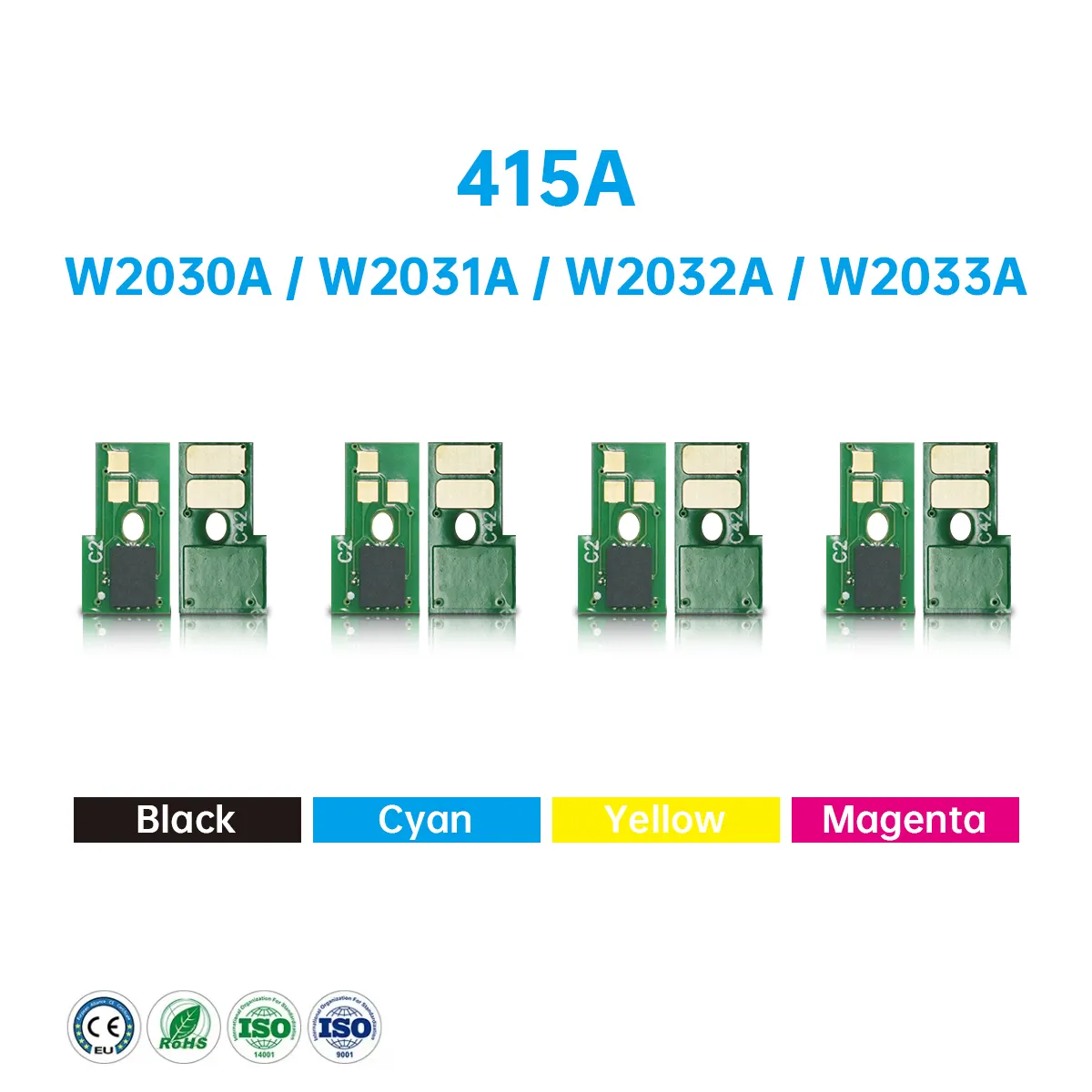 Chip kartrid 415A W2030A W2031A W2032A W2033A Chip Toner untuk HP warna LaserJet Pro M454DN M454DW MFP M479DW M479FDN M479FDW