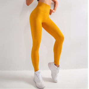 Pantaloni da Yoga aderenti a vita alta Leggings personalizzati senza cuciture ad asciugatura rapida e traspirante pantaloni da corsa sportivi abbigliamento da allenamento - Product Image 3