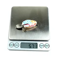 Leurre de grenouille flottant 5,7 g 3,5 cm 8 couleurs avec doubles spinners et hameçons barbelés, leurre souple pour la pêche au poisson-serpent