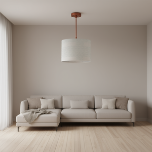 Lámpara de Techo Moderna de Estilo Nórdico, Tipo Tambor, de Cobre, Luz Blanca Cálida, Base E26, Instalación Colgante para el Hogar - Product Image 2