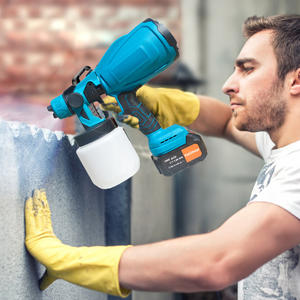 Pistola pulverizadora eléctrica recargable con batería de litio de 21V, herramientas convenientes para aplicación de pintura de látex - Product Image 3