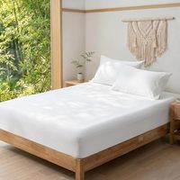 Taie d'oreiller 100 % fibre de bambou luxueuse, douce et respirante, anti-transpiration, fraîche et antibactérienne, drap-housse naturel pour la maison