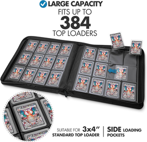 Classeurs Torson en Cuir PU, <span class=keywords><strong>12</strong></span> Poches pour 384+ Cartes Toploader 35PT, Fonction Étanche pour Yugioh TCG MTG, <span class=keywords><strong>Album</strong></span> <span class=keywords><strong>Photo</strong></span> - Product Image 2