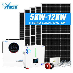 Sistema de Energía Solar Fuera de la Red 48V 51.2V 5KW 10KW 50KW, Kit de Sistema de Almacenamiento de Energía Solar para <span class=keywords><strong>el</strong></span> Hogar, Inversor y Batería para <span class=keywords><strong>el</strong></span> Hogar - Product Image 1