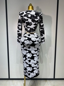 Completo Due Pezzi da Donna, <span class=keywords><strong>Abito</strong></span> Aderente a Maniche Lunghe in Jacquard, per Eventi di Gala, <span class=keywords><strong>Red</strong></span> <span class=keywords><strong>Carpet</strong></span>, Feste di Compleanno - Product Image 4