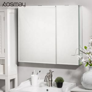 Usine chinoise bon marché avec cadre en aluminium pour hôtel, <span class=keywords><strong>armoire</strong></span> à <span class=keywords><strong>pharmacie</strong></span> encastrée à 2 portes au design élégant - Product Image 1