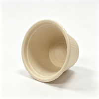 Boîtes personnalisables jetables en bagasse recyclée non blanchie pour sauces, repas rapides, gobelets recyclables et sûrs de qualité alimentaire