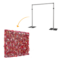 Vente chaude 5 '-8'ft Aluminium Tuyau Drapé Décorations De Mariage Toile De Fond Rideau Stand