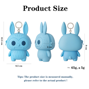 Cute <b>IP</b> Design Silicone Coin Purse Keychain Soft Waterproof Zipper Coin Pouch Cartoon Mini Keychain Wallet for Kids & Girls - Product Image 5