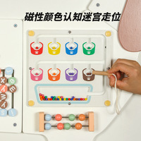 Juguete Educativo de Madera para Niños, Tablero de Actividades con Diseño de Cachorro, Laberinto de Movimiento Multifuncional, Juego de Aprendizaje Temprano con Dibujos Animados