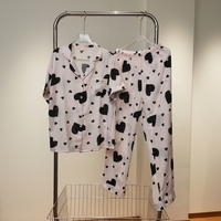 Ensemble pyjama pour femmes à manches courtes et pantalon long, imprimé avec plusieurs motifs, doux pour la peau, décontracté pour l'été, tenue de nuit pour la maison