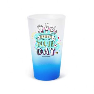 Chope à bière en verre colorée personnalisée OEM de haute qualité de 16 oz pour cadeaux promotionnels - Idéale pour les cadeaux d'entreprise et la promotion de marque - Product Image 3