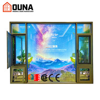 Ventanas de Aluminio OUNA de Alta Eficiencia y Resistentes al Viento, Venta al por Mayor, Seguras, Duraderas, Modernas, con Doble Vidrio y Marco de Aluminio