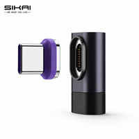 Adaptateur magnétique USB-C à angle droit SIKAI 240W PD3.1 N52 480 Mbps Connecteur Type-C pour jeux mobiles, ordinateur portable, tablette, téléphone