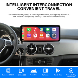 Système Android 13.0 pour écran de voiture GLK X204, mise à niveau, CarPlay sans fil, Android Auto, <span class=keywords><strong>audio</strong></span> pour Mercedes-Benz GLK X204 - Product Image 4