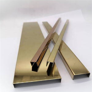 Vendita calda a forma di l <span class=keywords><strong>in</strong></span> metallo trim per gli angoli <span class=keywords><strong>in</strong></span> <span class=keywords><strong>acciaio</strong></span> <span class=keywords><strong>inox</strong></span> spazzolato striscia di oro o di ottone o di colore nero - Product Image 3