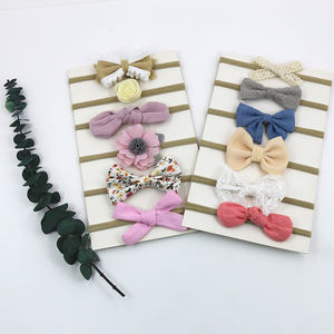 Juego de <span class=keywords><strong>10</strong></span> bandas elásticas para el cabello de colores mezclados, diademas con lazo para bebé dulce para niños, accesorios de fotografía para recién nacidos, accesorios para el cabello - Product Image 1