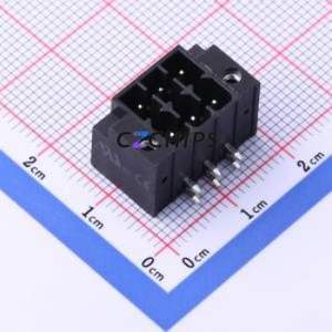 KF2EDGSRMG-3.5-2*3P Plug-in Terminal Block Bent Lead Through Hole,P=3.5mm Board-to-Board / Socket Closed Screw Fixing 2x3P 3.5mm - Product Image 1
